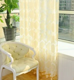 欧式成品窗纱高档客厅卧室阳台窗帘金色纱帘定制成品窗纱特价布料