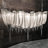 微艺术 ATLANTIS Stream铝链条灯大气设计奢华酒店流苏吊灯具