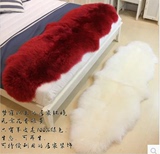 澳洲纯羊毛地毯客厅地毯卧室床边毯羊毛沙发垫飘窗垫白色整 羊皮