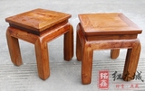 缅甸花梨木四方凳 中式古典红木家具凳子 加厚实木休闲凳大果紫檀