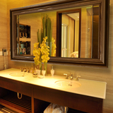 大树港湾新款复古全实木壁挂洗手间卫生间镜子梳妆镜卫浴大浴室镜