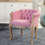 法式乡村美式椅实木化妆凳卧室椅复古单人沙发外贸出口厂家直销