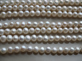 天然淡水珍珠8-9MM近圆形珍珠项链手链珠散珠批发diy 半成品