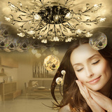 欧式圆形水晶灯客厅灯现代创意个性led餐厅吸顶灯美式温馨卧室灯