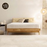 实木橡木软靠背床1.5米1.8米单双人床韩式日式简约现代卧室床