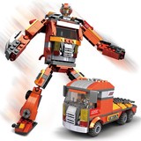 包邮 益智积木儿童玩具拼装变形金刚机器人汽车二合一模型