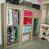 分区包邮2米40 实木组合衣柜 简易衣柜 家用挂衣柜组合柜 被褥柜