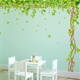 背景墙装饰卧室创意贴画绿藤鸟笼照片墙特大树墙贴纸客厅沙发电视