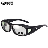 Reald圆偏光镜偏振镜不闪式3D眼镜3d创维TCLG长虹3D电视专用小米