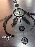 【SWAG-1】花千骨同款 印第安 黑色羽毛加长风铃挂饰捕梦网