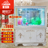 欧式生态鱼缸玻璃水族箱屏风吧台鞋柜1.2米1.5米免换水鱼缸水族箱