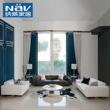 客厅后现代欧式别墅大户型一二三真皮沙发组合家具定制NAV381
