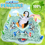 小企鹅飞行棋骰子跳子棋成人亲子桌面游戏3D立体棋盘儿童益智玩具