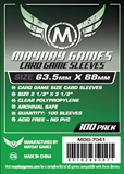 100张 63.5x88 MDG-7041游戏卡套透明牌套桌游配件 Mayday Games