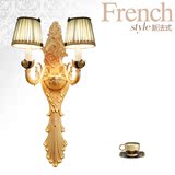 法式全铜壁灯客厅卧室床头壁灯酒店别墅豪华复古欧式合金蜡烛灯饰