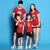 人气明地一族T恤成品XL一家常规夏季卡通动漫中性三口韩版亲子装