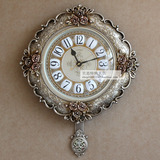新款欧式复古钟表时尚创意挂钟客厅装饰壁钟静音石英钟丽盛摇摆钟