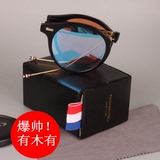 新品THOM BROWNE布朗尼男女经典圆形折叠太阳眼镜TB806时尚墨镜