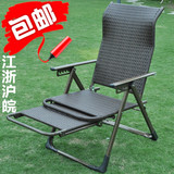 躺椅 藤椅午休折叠椅睡椅简易沙滩椅折叠椅 钢管脚垫椅便捷椅加大