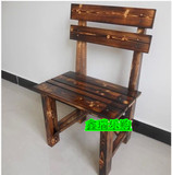 单人凳子实木碳化桌椅休闲桌椅单人椅户外桌椅防腐木椅餐桌椅