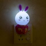 儿童LED光控小夜灯 床头灯感应灯 夜光灯创意卡通兔子小夜灯插电