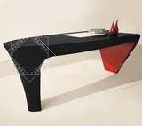 定制创意个性老板桌时尚办公桌烤漆电脑桌黑白钢琴烤漆书桌特价