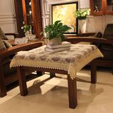 热卖咖色红木家具专用桌布布艺长方形台布餐桌布电视柜床头柜台布