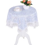欧式绣花镂空圆桌布台布正方形蕾丝餐桌布床头柜茶几桌布
