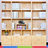 楚王实木书柜简易自由组合成人书橱书架置物架儿童带门松木柜子