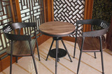 美式乡村铁艺 餐桌 咖啡桌 奶茶店桌椅 实木做旧 复古酒吧餐桌椅