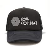 EXO二巡黑色网帽 演唱会应援帽 嘻哈帽 官方同款 明星周边纪念品