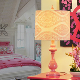 美式现代家居样板女孩床头粉色儿童公主房婚庆红色韩装饰卧室台灯