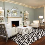 高端客厅卧室地毯格子地毯几何图形地毯现代简约彩色地毯定制包邮