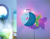 德国HABA进口儿童家装家饰房间LED壁灯可变色小鱼造型礼物装饰