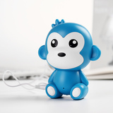 正品 迷你机灵猴卡通音箱 可爱卡通猴子USB充电便携电脑小音响