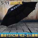 正品授权 美国5.11 511超大双层防风军工特勤雨伞户外长柄直杆伞