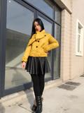 韩版短款羽绒服女装风笛正品2015冬款修身显瘦黄色外套白鸭绒包邮