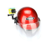 头盔侧拍固定支架Gopro hero4山狗SJ5000小蚁运动相机摄像机配件