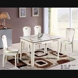 简欧大理石餐桌椅现代简约餐桌椅组合客厅成套家具实木餐桌包邮