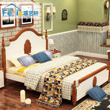 菲艺轩地中海床1.5米简约双人床 1.8米现代乡村实木床卧室家具