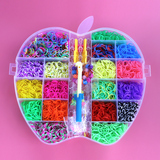 互动贝贝儿童DIY手工玩具 编织皮筋苹果套装彩虹编织机橡皮筋手链