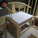 新中式高档实木单人沙发椅新款现代中式休闲餐椅古典原木洽谈椅子