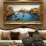 欧式纯手绘油画酒店会所客厅玄关威尼斯风景装饰画DD101促销包邮