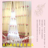北京上门测量安装韩式田园现代简约白色绣花棉麻美式韩式卧室窗帘