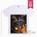 魔兽世界t恤DOTA2游戏周边服装蓝猫影魔暴雪大幅面男女短袖T恤衫