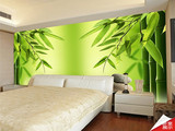宾馆酒店绿竹大型壁画3d无缝墙纸客厅电视沙发背景墙丝绸布墙壁纸