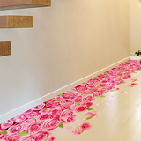 3D立体墙贴画地贴卧室玫瑰贴花温馨浪漫婚房布置装饰客厅地板贴纸