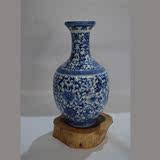 清代手绘细工青花花瓶 古董古玩 仿古瓷器摆件 旧货老货摆件收藏