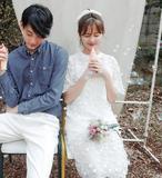 4韩国代购正品cherrykoko夏装乳白色甜美婚礼立体小树叶连衣裙