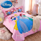 迪士尼被套四件套  粉色公主套件女孩被套儿童床上用品床单1.8m